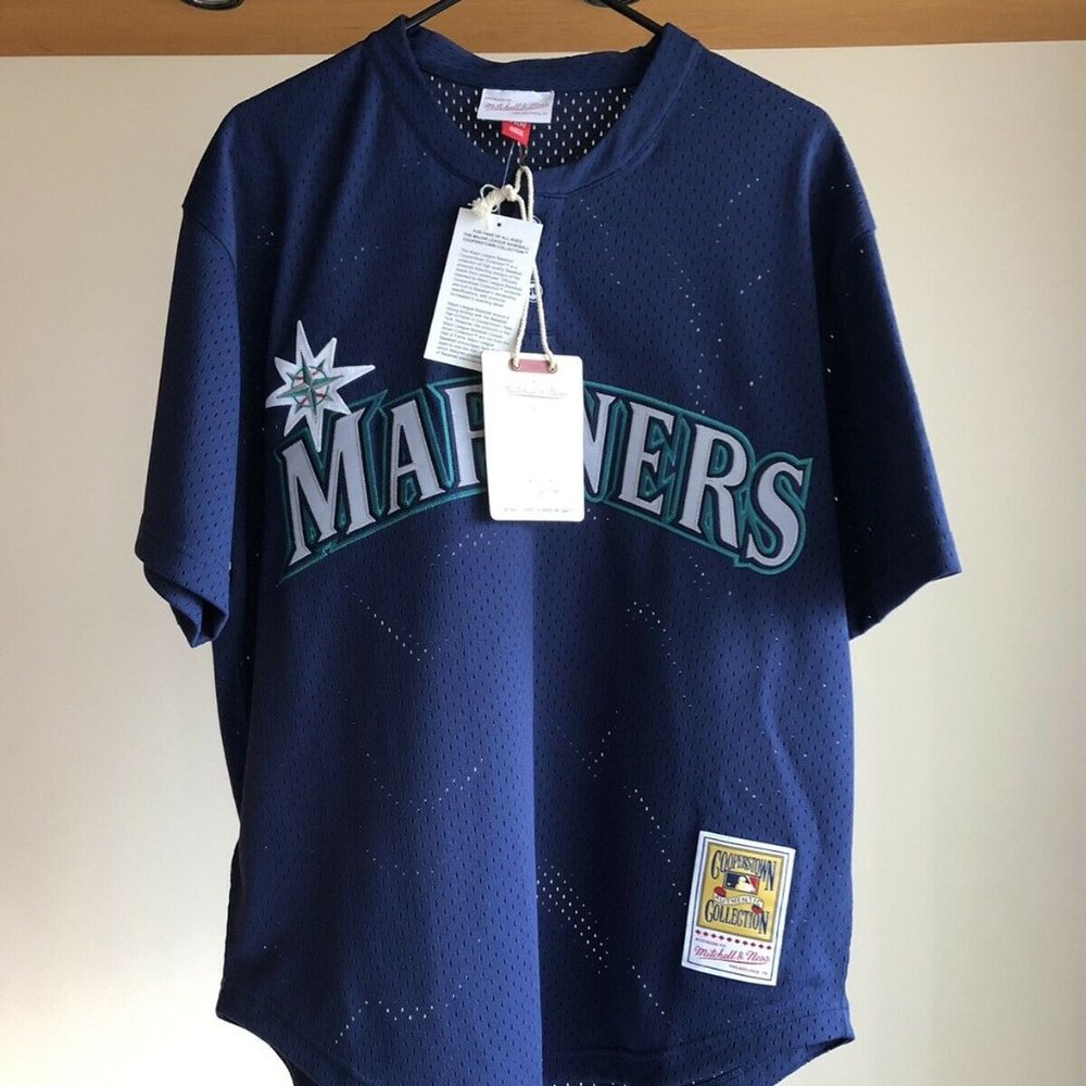 MITCHELL & NESS Seattle Mariners Ken Griffey JR. Mesh Batting Jersey Sz 2XL NWT